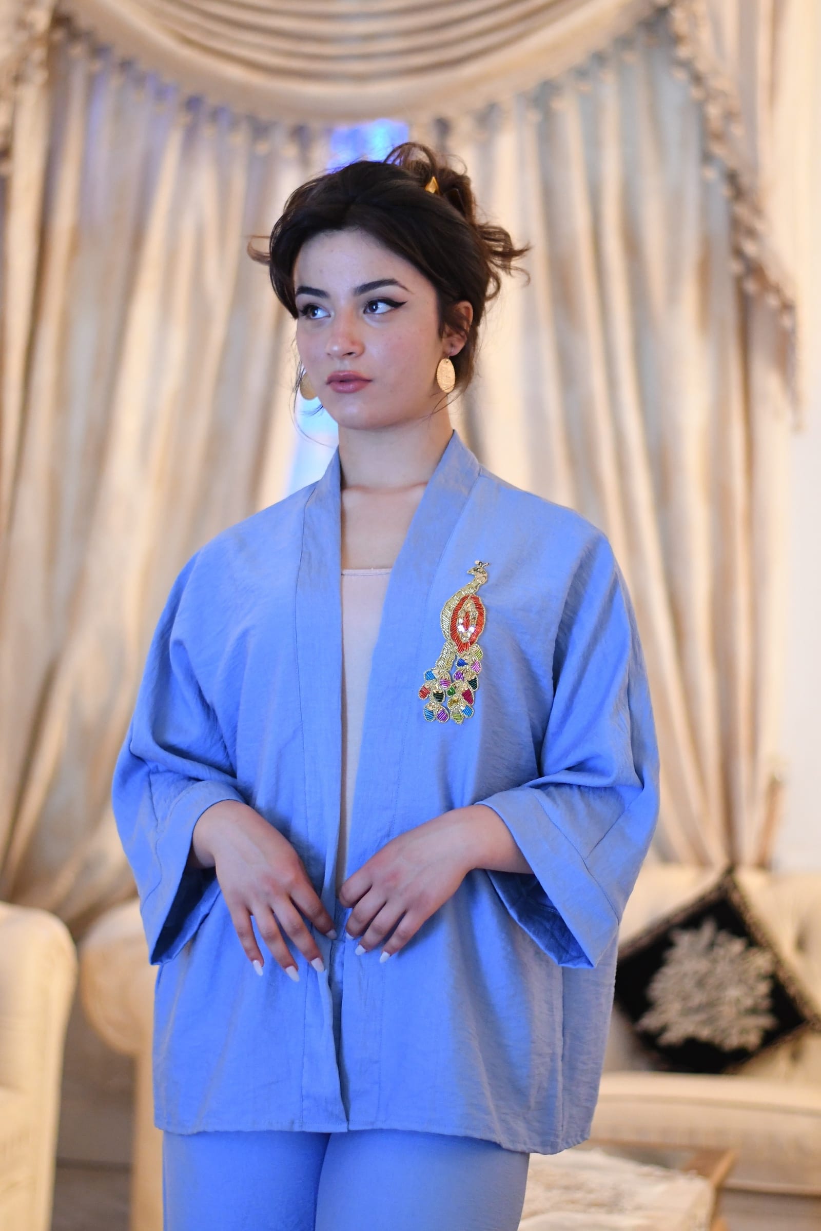 Ensemble deux pièces confectionné en laine légère, - Image 2