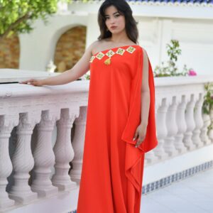 Orang Dress With embroidery