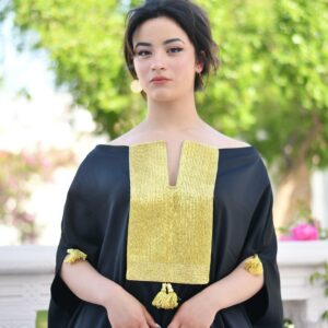 Black dress VP - embroidered with silver threads