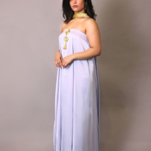 Dress lavender With embroidery